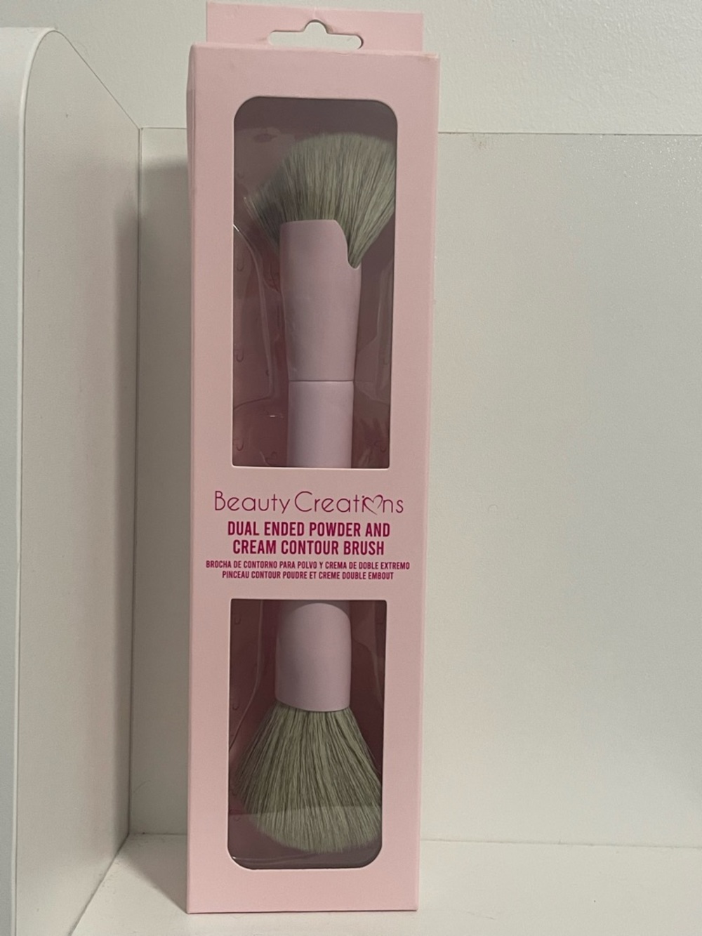 Beauty Creations Dual-Ended Contour Brush - Light Pink